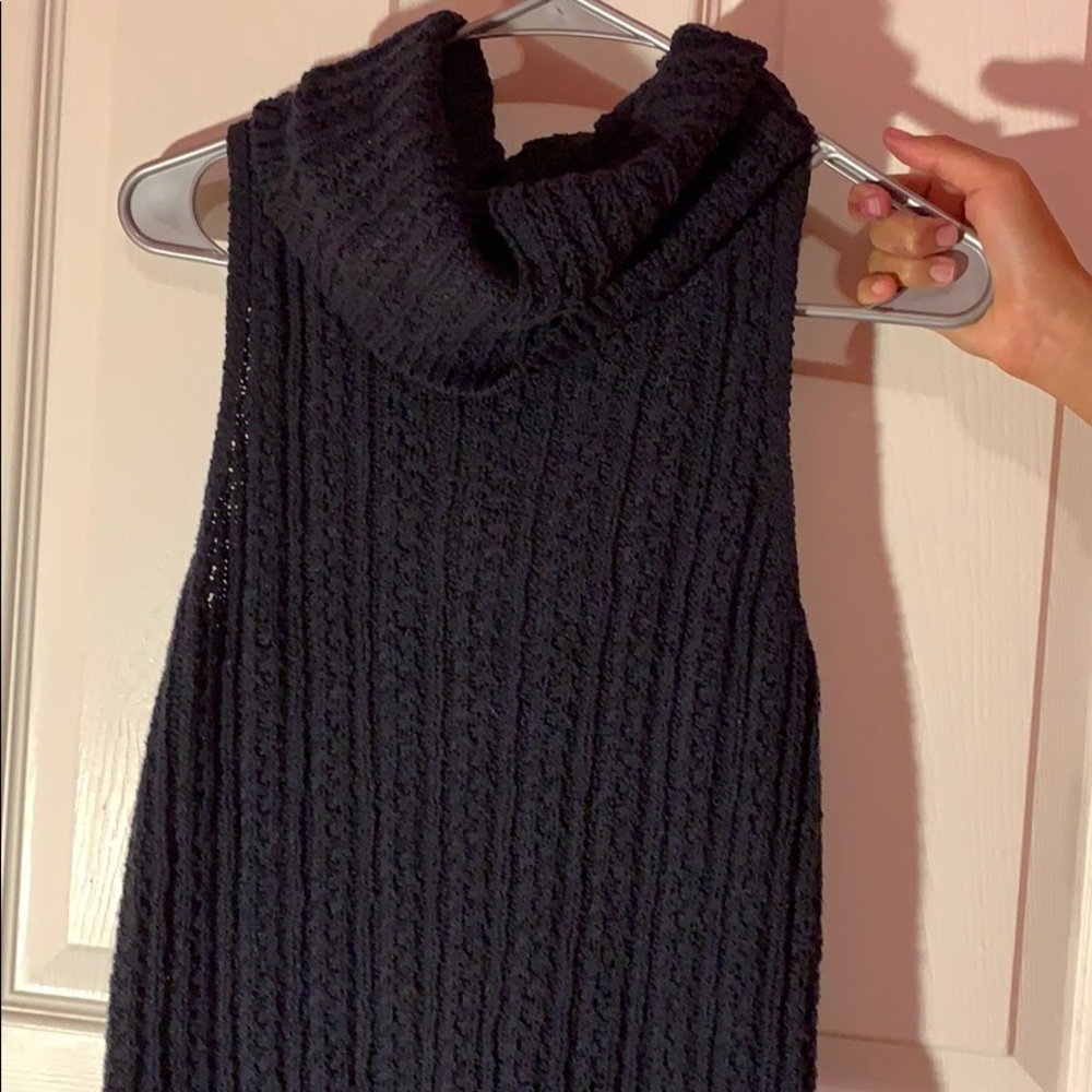 Hollister turtle neck dark navy sweater top